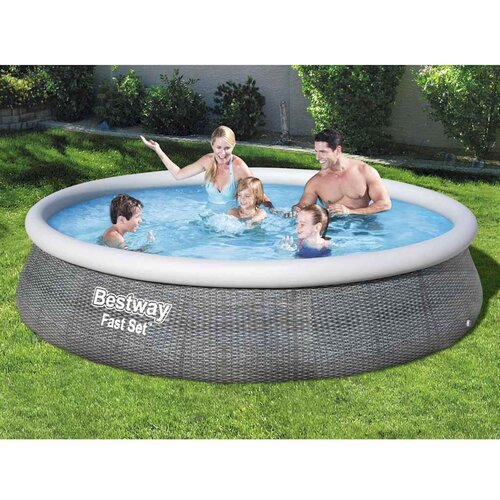 Bestway Napihljiv bazen Fast Set s črpalko 396x84 cm Cene
