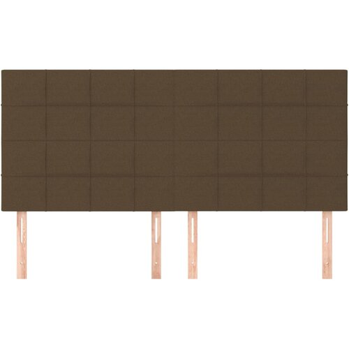  Uzglavlje tamnosmeđe 200x5x118/128 cm tkanina Slike