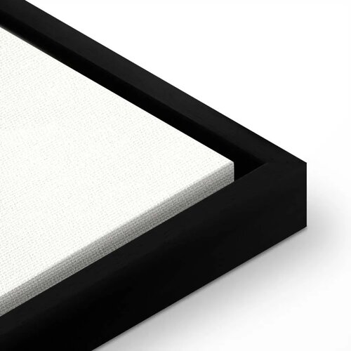  Slika - Black Graphic Drawing of the Eiffel Tower on a Cream Background 80x120 U crnom drvenom okviru Slike