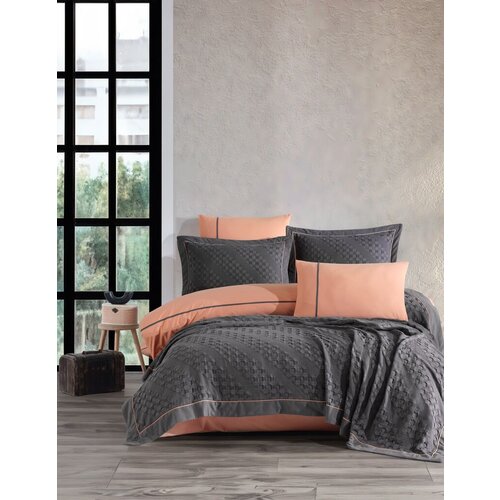 Lessentiel Maison komplet posteljina helen, 240x260 cm, antracit Slike