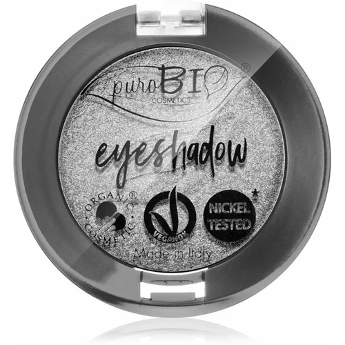 puroBIO cosmetics compact eye shadow - 23 argento (svetljucava)