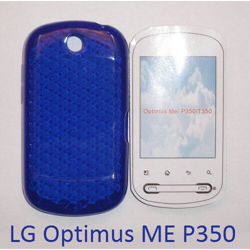  Gumijasti / gel etui Diamond za LG Optimus Me P350 - modri Slike