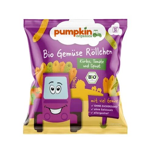 Pumpkin Organics Bio zelenjavni zvitki - buča, paradižnik in špinača Cene