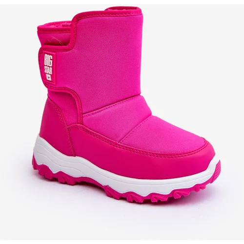 Big Star Children's Velcro Insulated Snow Boots Pink