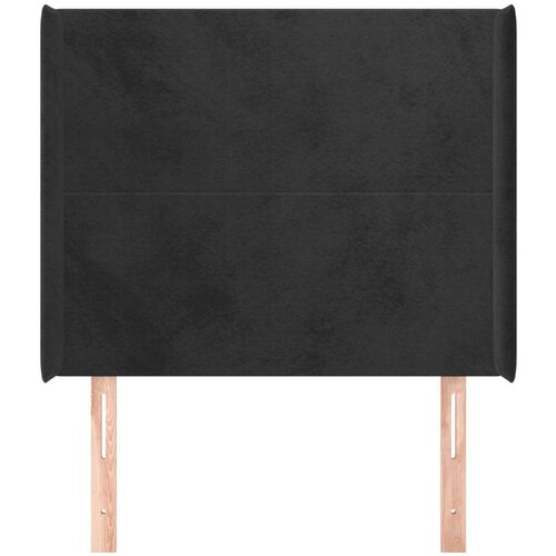  Uzglavlje s u&amp;scaron;ima crno 103x16x118/128 cm bar&amp;scaron;unasto Slike