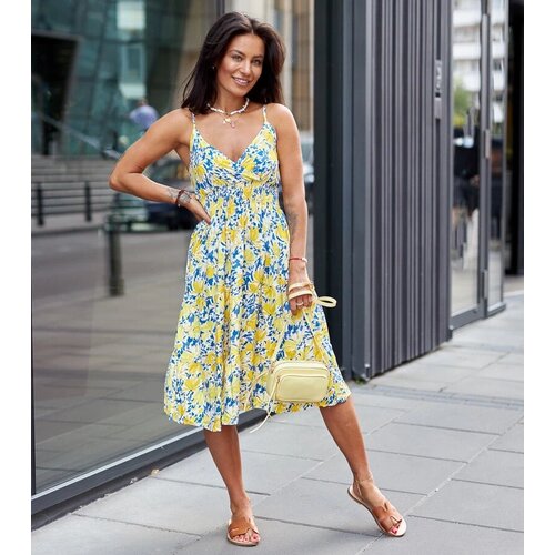 UR/CEO Yellow spaghetti strap dress Michelino Slike