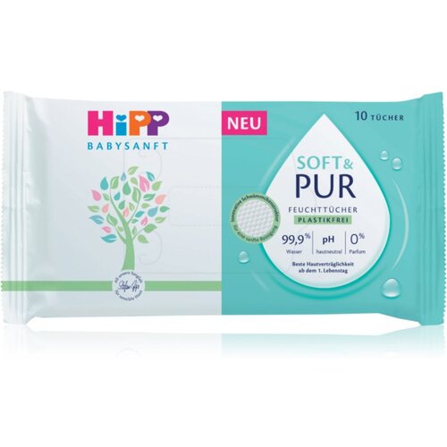 Hipp Soft & Pur vlažni čistilni robčki za otroke od rojstva 10 kos Cene