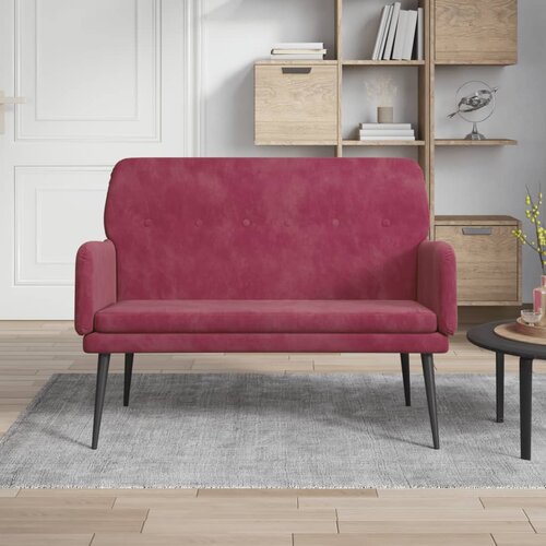 VidaXL Klupa crvena boja vina 108 x 79 x 79 cm bar&amp;scaron;unasta Slike