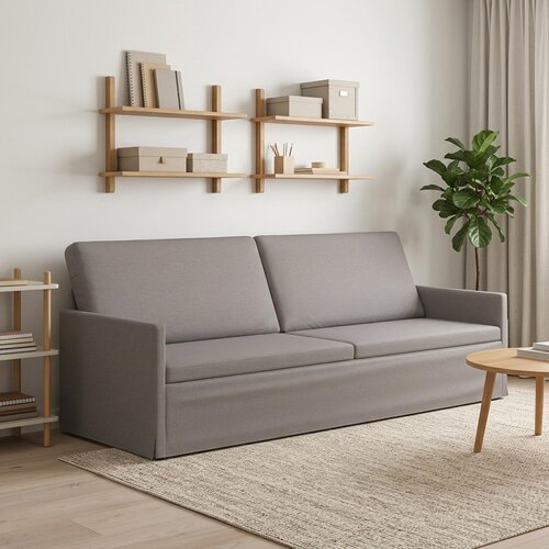SOFA za 3 osobe Sivosmeđa 220 x 81 x 82 cm Tkanina Cene