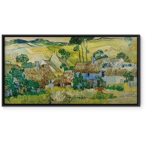  Slika - Vincent Van Gogh &amp;ndash; Farms near Auvers 60x30 U crnom drvenom okviru Slike