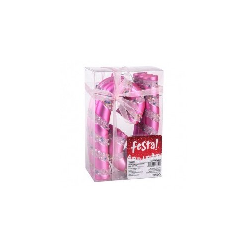  Sugared, novogodišnji ukras, lizalo, roze, 13cm, 6K Cene