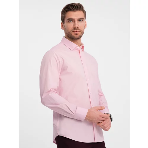 Ombre REGULAR cotton classic shirt - light pink