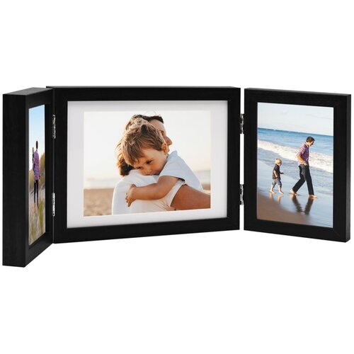 vidaXL Trodijelni okvir za fotografije crni 22 x 15 cm + 2x (10x15 cm) Cijene