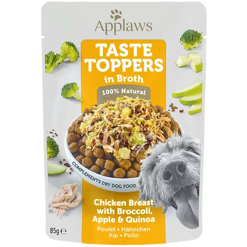Applaws Taste Toppers vrečke v bujonu 12 x 85 g - Piščanec z brokolijem, jabolkom & kvinojo