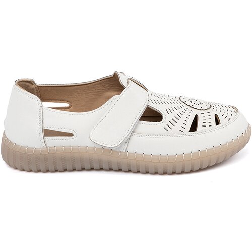 SEASTAR Women's openwork shoes with Velcro white Cene
