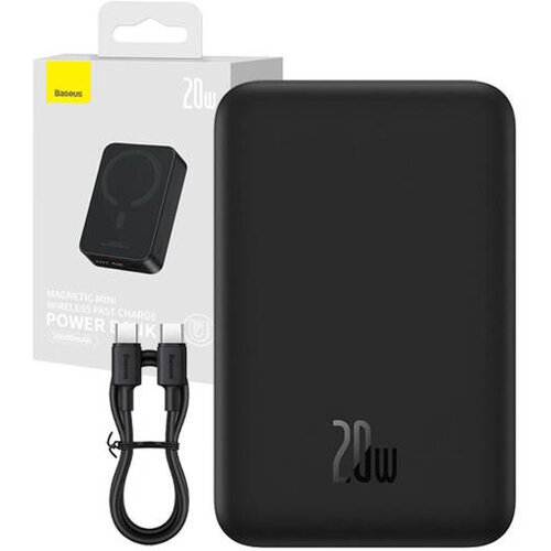 Baseus Magnetic Mini Powerbank Wireless charging 20000 mAh 20 W Black Cijene