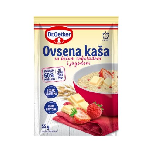 Dr. Oetker OVSENA KASA BELA COKOLADA I JAGODA 55G Cene