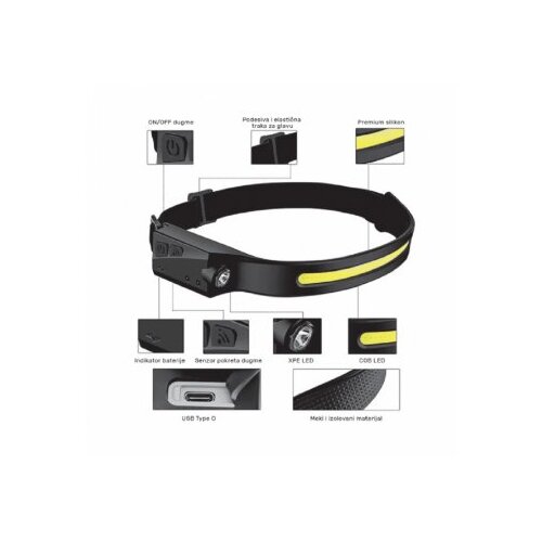 LENSLUX L21730 baterijska punjiva led lampa sa senzorom Slike