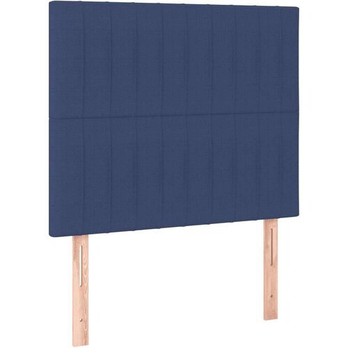 VidaXL Krevet s oprugama i madracem plavi 80x200 cm od tkanine Slike