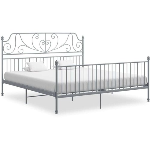  Za krevet sivi metalni 200 x 200 cm Slike