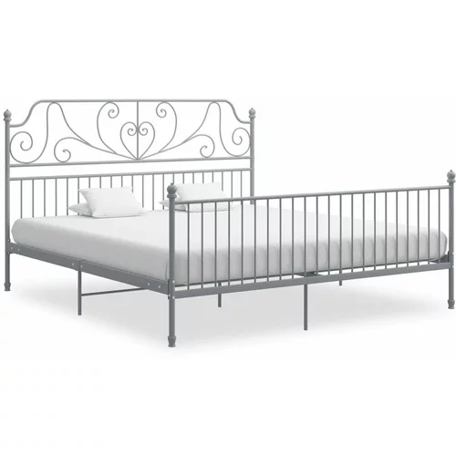  za krevet sivi metalni 200 x 200 cm