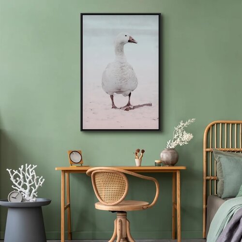  Slika - Winter Duck (1 Part) Vertical 40x60 U crnom drvenom okviru Slike