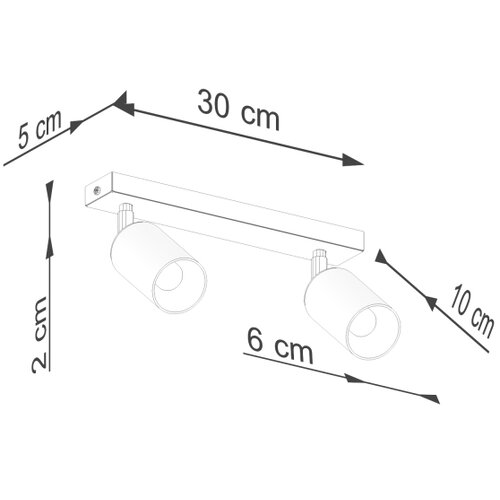 Sollux Lighting Sollux SL.1375 - Spot svetiljka WINX 2xGU10/10W/230V crna/bakrena Slike