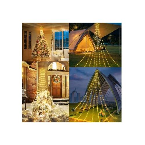 JWD Novogodisnji ukras LED lampice sa zvezdom toplo zute Slike