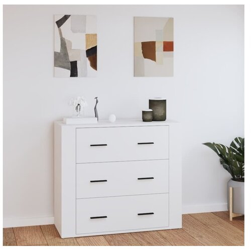  Komoda bijela 80 x 33 x 70 cm od konstruiranog drva Cene