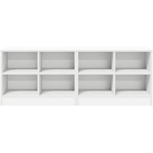  Ormarić za krevet s policom 2 kom. Bijela 66 x 33 x 48 cm - Bijela Slike