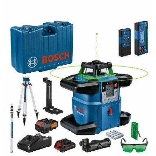 Bosch grl 650 chvg rotacioni laser - zelene linije + stativ bt 170 hd, 18V procore, 1x4,0Ah, 06159940PR Slike