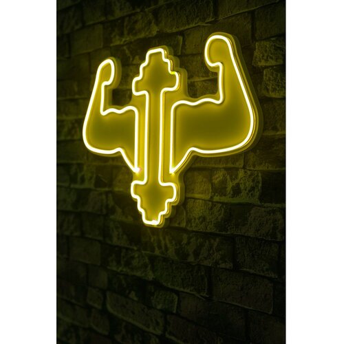 Wallity Dekorativna plastična LED rasveta Gym Dumbbells WorkOut Yellow Cene