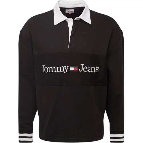 Tommy Jeans Sweater majica mornarsko plava / krvavo crvena / crna / bijela