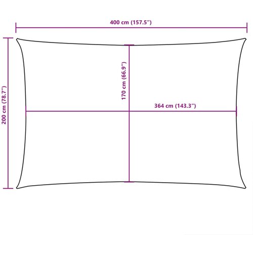  Jedro protiv sunca od tkanine Oxford pravokutno 2 x 4 m plavo Slike
