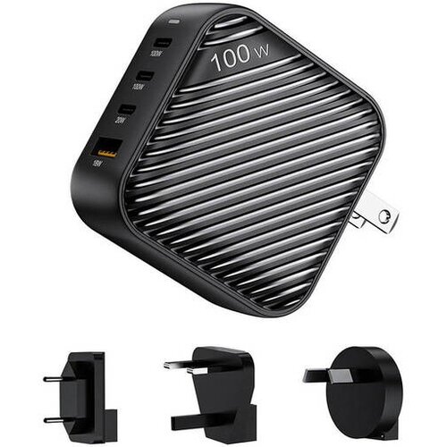Invzi GanHub omrežni polnilec 3x USB-C + USB, 100 W, EU/UK/AU/US (črn) Cene