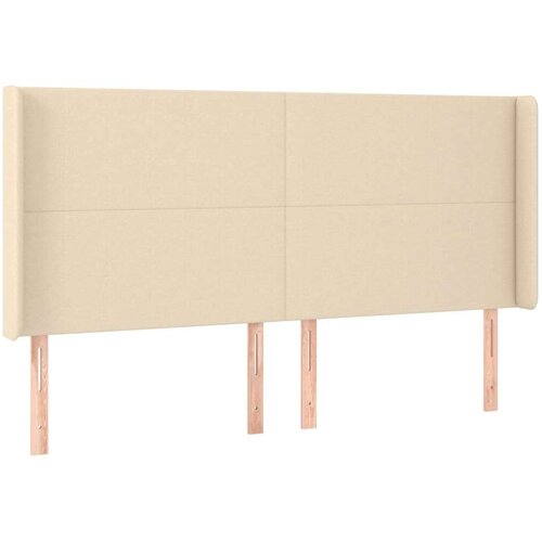 VidaXL Krevet box spring s madracem LED krem 160x200 cm od tkanine Slike