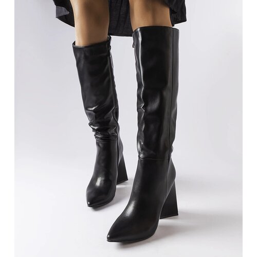 Gemre Black block heel boots Medicina Slike