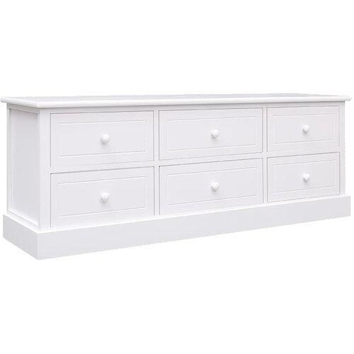 Furnova TV omarica bela 108x30x40 cm trden les pavlovnije, (21924744) Slike