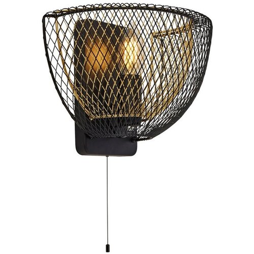 Searchlight Honeycomb Stenska svetilka z dvojno mrežasto površino, 1 luč - črna zunanjost z zlato notranjostjo, (22100606) Cene