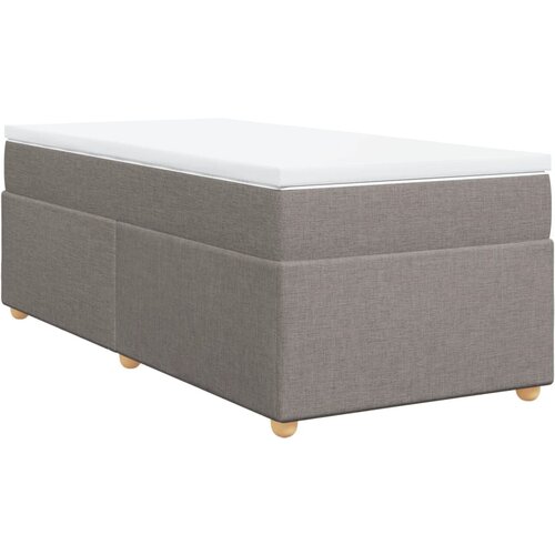 vidaXL Box spring postelja z vzmetnico taupe 90x200 cm blago, (21291029) Cene