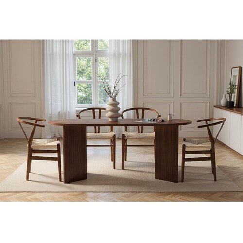 Hanah home Sablin - Walnut Walnut Dining Table Slike
