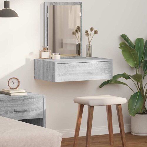  Toaletni stol s ladicama Siva 60 x 40 x 70 cm Konstruirano drvo Slike