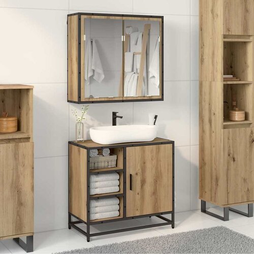 vidaXL set namještaja za kupaonicu 2 pcs hrast artisan 65 x 33 x 60 cm Cijene