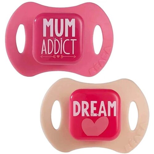 Béaba® set 2 ortodontskih dud silicone 2nd stage pink (3-12 m) Cene