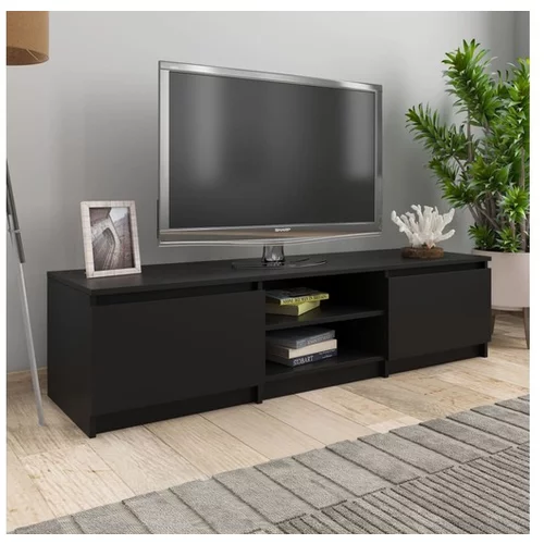  TV omarica črna 140x40x35,5 cm iverna plošča