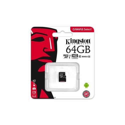 Kingston Micro SD 64GB Canvas Select UHS-I, SDCS/64GBSP memorijska kartica Slike
