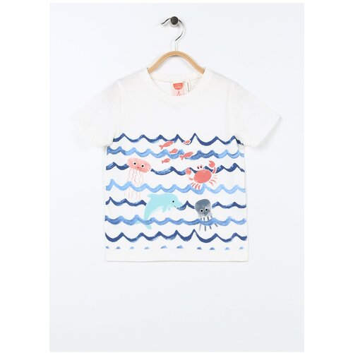Koton Printed Ecru Baby T-shirt 3smb10014tk Cene