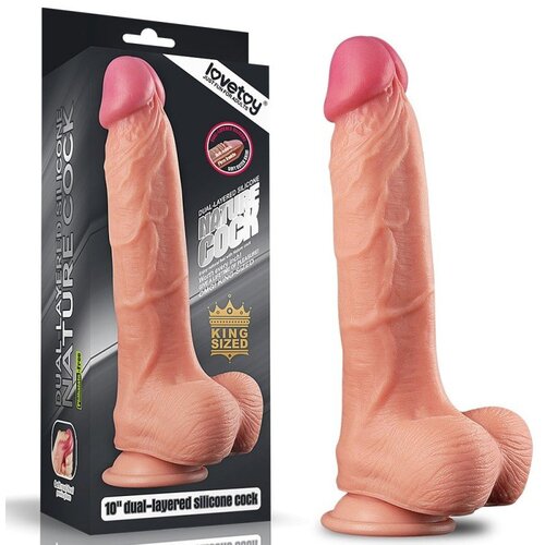 Lovetoy 2022 Lovetoy Nature Cock - Realistični dilda s dva sloja - 25cm (prirodna boja) Cijene