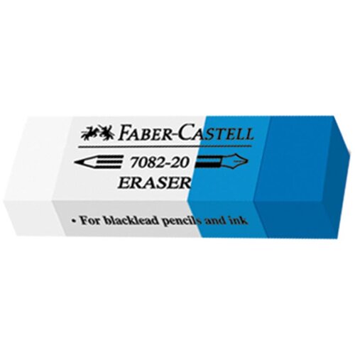 Faber-Castell gumica faber castell belo-plava za mastilo (1/20) 01719 Slike