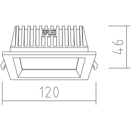 APLED - LED ugradna SQUARE WOODLINE LED/6W/230V 3000K 12x12 cm masivni hrast Slike